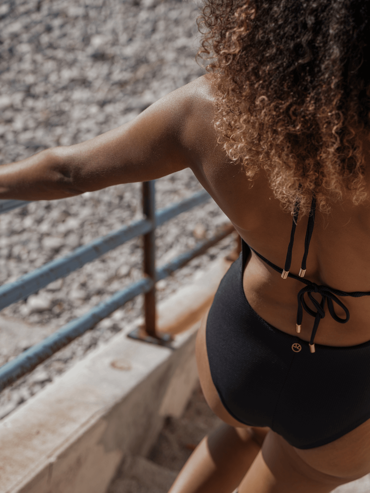 Ilaria Swimsuit - Black Texture - Capri Swimwear